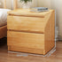 Modern Minimalist Rectangular Faux Panel Nightstand 2-Drawer For Bedroom