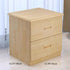 Modern Simplicity Rectangular Solid Wood Nightstand 2-Drawer For Bedroom