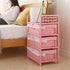 Modern Simplicity Rectangular Rattan Nightstand 3-Storage For Bedroom