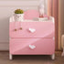Contemporary Creative Kids Rectangular Faux Panel Nightstand 1/2 Drawer For Bedroom