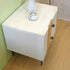 Modern Art Deco Rectangular Round Knobs Solid Wood Iron Nightstand 2-Drawer For Bedroom