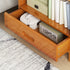 Modern Minimalist Rectangular Nan Bamboo Density Board Nightstand 1/3 Drawer For Bedroom