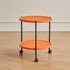 Modern Minimalist Removable Round Plastic Metal End Table 2-Tier For Living Room