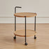 Modern Minimalist Removable Round Plastic Metal End Table 2-Tier For Living Room