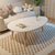 Modern Minimalist Oval Wood Coffee Table 1/2-Tier For Living Room