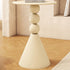 Contemporary Scandinavian Round Iron Rock Slab End Table 1-Tier For Living Room