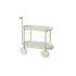 Contemporary Scandinavian Oval Plastic Coffee Table 2-Tier for Living Room