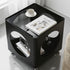 Modern Minimalist Square Glass Stainless Steel End Table 2-Tier For Living Room