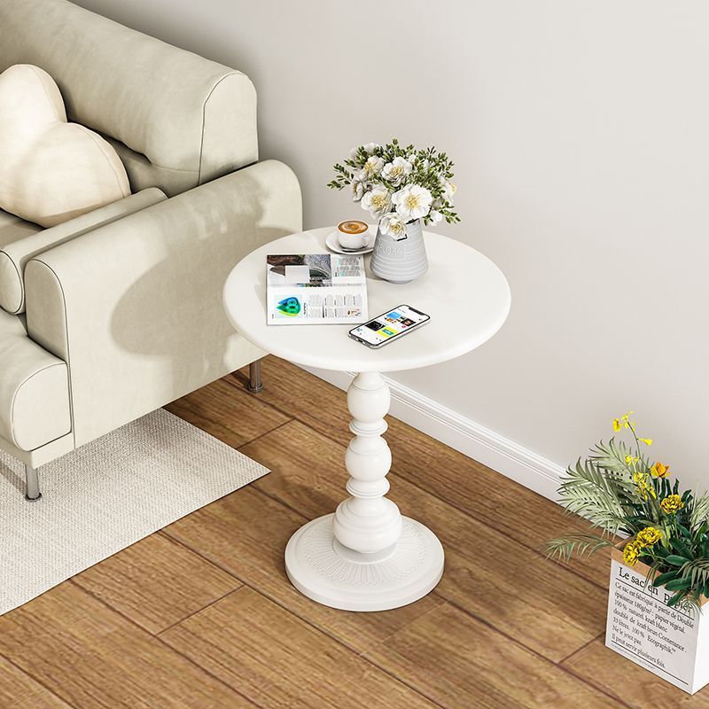 Contemporary Creative Round Iron End Table 1-Tier For Living Room