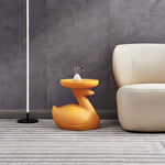 Contemporary Creative Duck Plastic End Table 1-Tier For Living Room