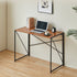 Contemporary Simplicity Rectangular Wood Iron Side Table 1-Tier For Study