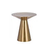 Modern Minimalist Round Stainless Steel End Table 1-Tier For Living Room