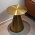 Modern Minimalist Round Stainless Steel End Table 1-Tier For Living Room