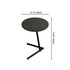 Contemporary Scandinavian Round Rock Slab Iron Coffee Table 1-Tier For Living Room