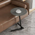 Contemporary Scandinavian Round Rock Slab Iron Coffee Table 1-Tier For Living Room