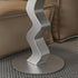 Contemporary Luxury Round Rock Slab Steel End Table 1-Tier For Living Room