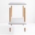 Modern Minimalist Square Particle Board Tabletop Wood End Table 1/2-Tier For Living Room