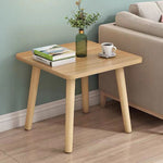 Modern Minimalist Square Particle Board Tabletop Wood End Table 1/2-Tier For Living Room