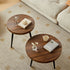 Contemporary Retro Round Density Board Wood Coffee Table 1-Tier For Living Room