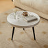 Contemporary Retro Round Density Board Wood Coffee Table 1-Tier For Living Room