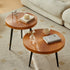 Contemporary Retro Round Density Board Wood Coffee Table 1-Tier For Living Room