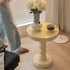 Traditional Vintage Round Wood End Table 1-Tier For Living Room