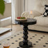 Traditional Vintage Round Wood End Table 1-Tier For Living Room