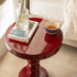 Traditional Vintage Round Wood End Table 1-Tier For Living Room