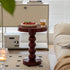 Traditional Vintage Round Wood End Table 1-Tier For Living Room