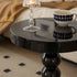 Traditional Vintage Round Wood End Table 1-Tier For Living Room