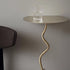 Contemporary Creative Iron Curve Suspended End Table 1-Tier For Bedroom