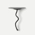 Contemporary Creative Iron Curve Suspended End Table 1-Tier For Bedroom