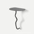 Contemporary Creative Iron Curve Suspended End Table 1-Tier For Bedroom