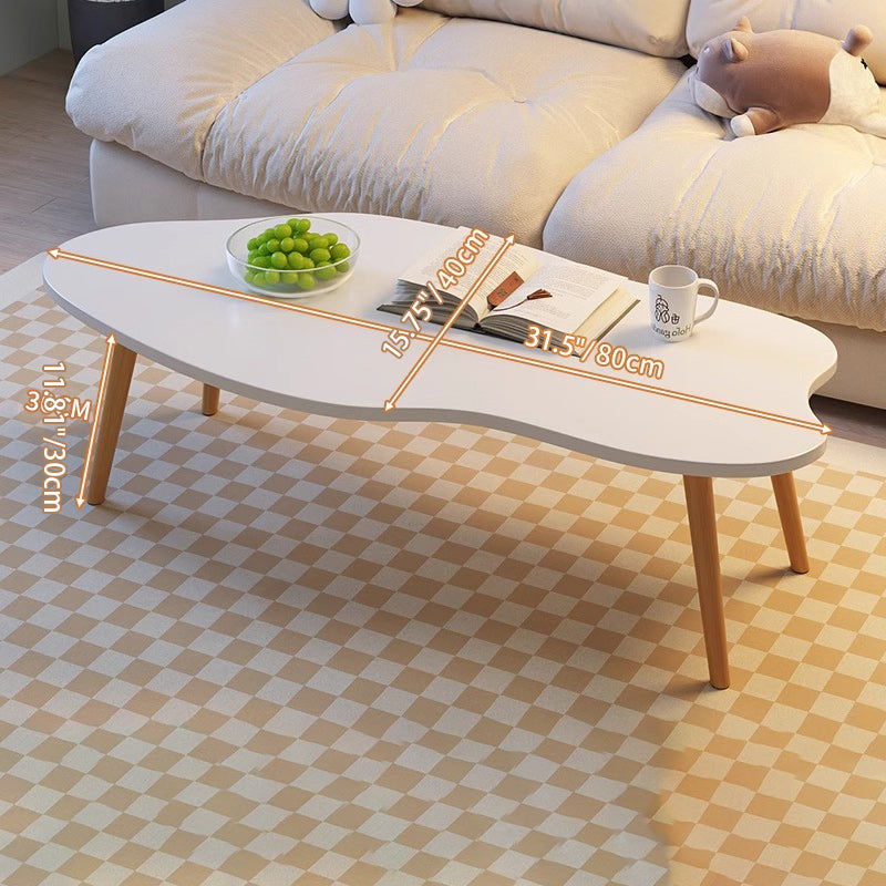 Modern Minimalist Clouds Density Board Coffee Table 1-Tier For Living Room