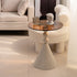 Contemporary Luxury Round Tempered Glass Top Iron Coffee Table For Living Room