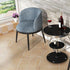 Contemporary Luxury Round Tempered Glass Stainless Steel Coffee Table 1-Tier For Living Room