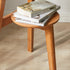 Modern Minimalist Round Tabletop Solid Wood End Table 2-Tier For Living Room