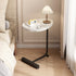 Modern Minimalist Rectangular Density Board Iron End Table 1-Tier Movable For Living Room