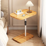 Modern Minimalist Rectangular Density Board Iron End Table 1-Tier Movable For Living Room