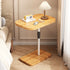 Modern Minimalist Rectangular Density Board Iron End Table 1-Tier Movable For Living Room