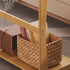 Contemporary Nordic Rectangular Wood Board Flip Cover End Table 2-Tier Movable For Living Room