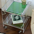 Contemporary Luxury Movable Square Acrylic Stainless Steel End Table 2-Tier For Living Room