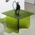 Modern Minimalist Square Acrylic Side Table 1-Tier For Living Room