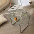 Contemporary Scandinavian Round Glass Stainless Steel Coffee Table 1-Tier For Living Room