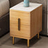 Modern Minimalist Rectangular Square Marble Solid Wood Nightstand 2-Drawer For Bedroom