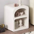 Modern Minimalist Rectangular Arched Density Board Nightstand 3-Tier For Bedroom