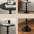 Traditional Vintage Round Orb Cylinder Density Board Iron Side Table 1-Tier For Living Room