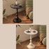 Traditional Vintage Round Orb Cylinder Density Board Iron Side Table 1-Tier For Living Room