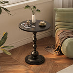 Traditional Vintage Round Orb Cylinder Density Board Iron Side Table 1-Tier For Living Room