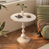 Traditional Vintage Round Orb Cylinder Density Board Iron Side Table 1-Tier For Living Room